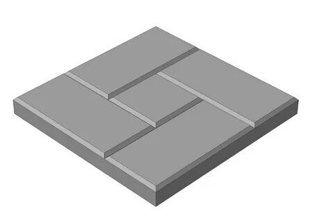 Плитка тротуарная "Калифорния гладкая глубокий рисунок"